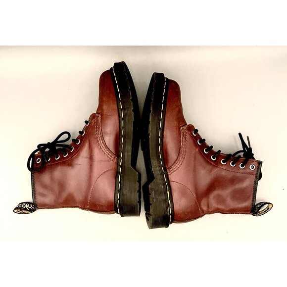 Dr. Martens Classic Boots 1460 Size 5 Cherry Red Leather 8-eye Lace Combat Doc - Picture 6 of 13